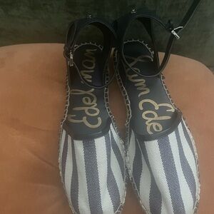 Sam Edelman Black and White Espadrilles Nautical Style